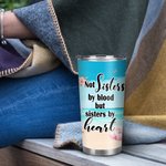 Personalized We Are Sisters By Heart Summer Beach Vacation  20oz Tumbler Bestie Party Gift