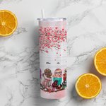 Personalisierte beste Freunde für immer nie auseinander Liebe Baum gerade Skinny Becher Geschenk für Schwester
