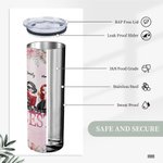 Personalized Bestie Quotes Best Friend Forever Never Apart Straight Skinny Tumbler Gift for Sister