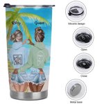 Personalized We Are Sisters By Heart Summer Beach Vacation  20oz Tumbler Bestie Party Gift