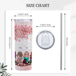 Personalisierte beste Freunde für immer nie auseinander Liebe Baum gerade Skinny Becher Geschenk für Schwester