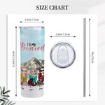 Personliga bestie citat stående vid min sida rak mager tumbler gåva till syster