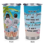 Vaso de 20oz Personalizado Cool Bestie Declaration Of Friendship We're Not Sugar And Spice Best Friend Gift 6