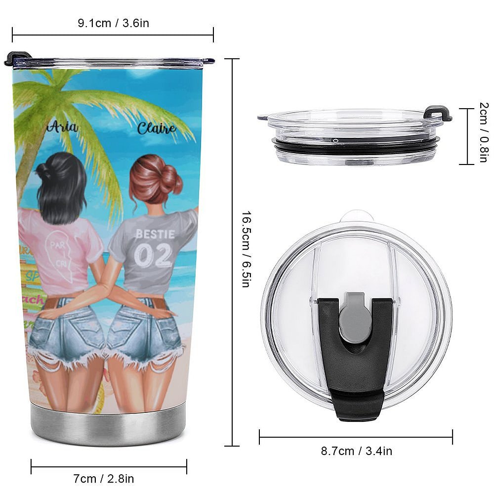Vaso Personalizado To My Bestie You Are The "She" To My Nanigans 20oz Vaso Regalo Bestie para Bebidas Calientes y Frias 7