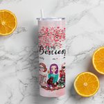 Personnalisé à mes amies I Love You Love Tree Straight Skinny Tumbler Cadeau pour Amies