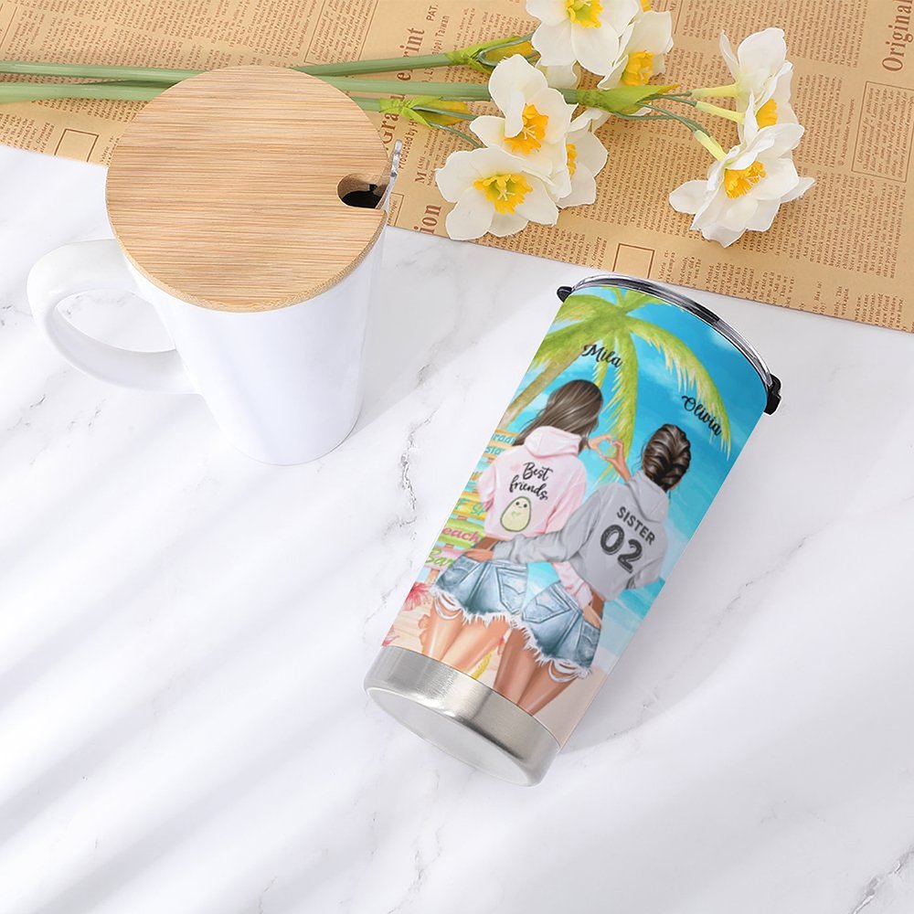 Vaso de 20oz Personalizado Cool Bestie Declaration Of Friendship We're Not Sugar And Spice Best Friend Gift 4