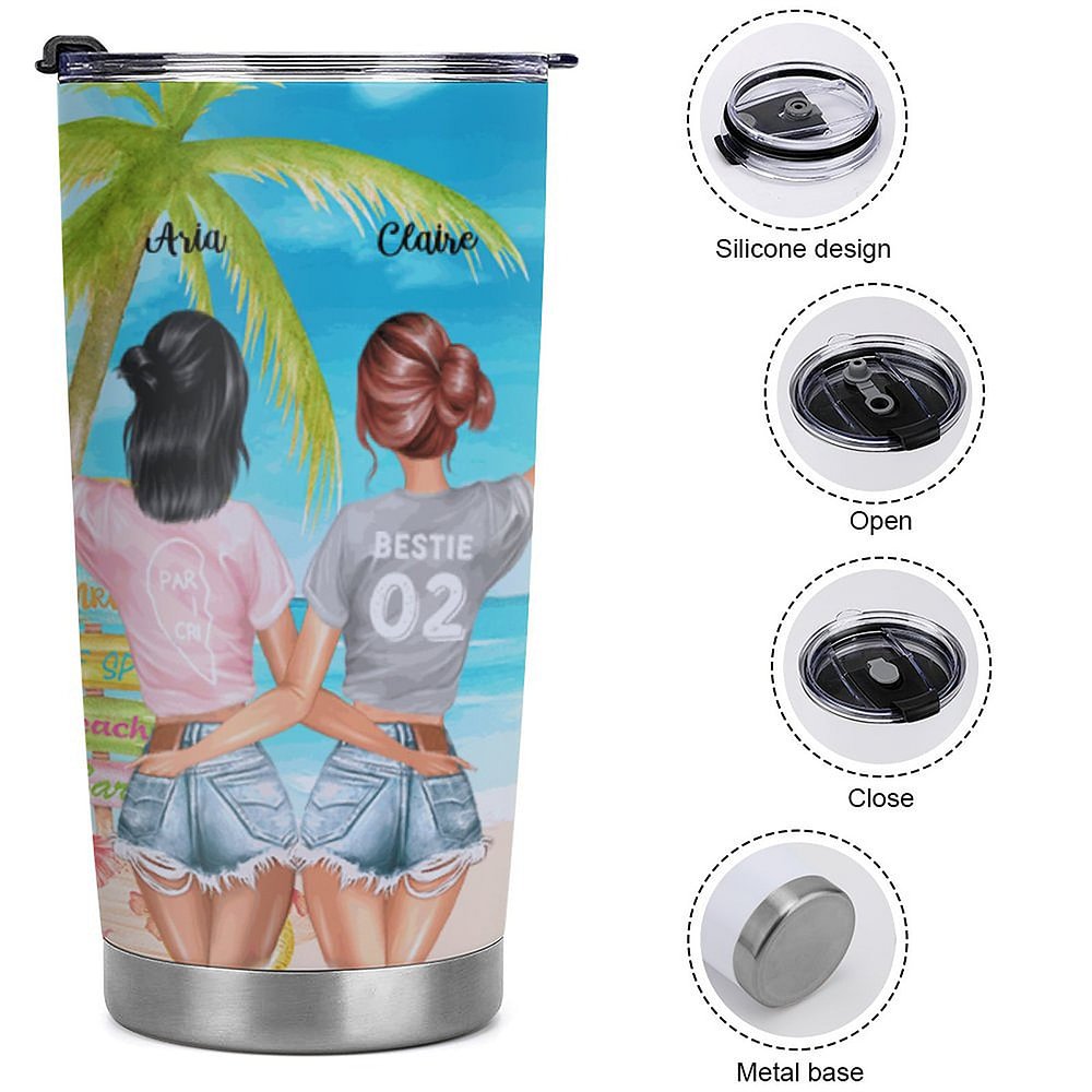 Vaso Personalizado To My Bestie You Are The "She" To My Nanigans 20oz Vaso Regalo Bestie para Bebidas Calientes y Frias 8