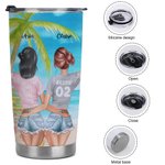 Vaso Personalizado To My Bestie You Are The "She" To My Nanigans 20oz Vaso Regalo Bestie para Bebidas Calientes y Frias 8
