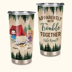 Personalizado Aparentemente Somos Problemas Pareja Camping Juntos 20oz Vaso Regalo de Cumpleaños para Pareja Novia Novio