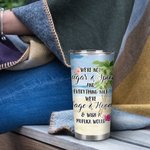 Personalized Bestie Vacation We're Sage And Hood Wish A Mufuka Would Hibiscus Flowers 20oz Tumbler Gift for Best Friend