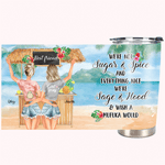 Henkilökohtainen rantabaari Travel Emme ole sokeria ja maustetta Cool Bestie lainaus 20oz Tumbler syntymäpäivälahja Päivittäinen käyttö