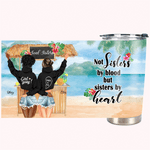 Vaso personalizado Seaside Vacation Travel With My Sister By Heart 20oz Vaso regalo para amigo uso diario 1