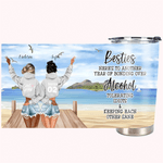 Vaso de 20oz Personalizado Bestie Friendship Tolerating Idiots And Keeping Each Other Sane Regalo Bestie