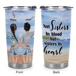 Personalizowany kubek na gorące i zimne napoje We're Sister By Heart Girls Trip With Natural Scenery 20oz Tumbler Bestie Gift