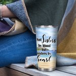 Personalizowany kubek na gorące i zimne napoje We're Sister By Heart Girls Trip With Natural Scenery 20oz Tumbler Bestie Gift