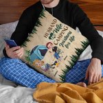 Personalizado Marido y Mujer Camping Socios para la Vida Funda de Almohada Regalo para Camping Pareja Dormitorio Decoración