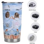 Personalisierte Wir sind nicht Zucker und Gewürz alles schön Sommerurlaub 20oz Becher Geschenk für beste Freundin für heiße und kalte Getränke