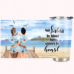 Personalizowany kubek na gorące i zimne napoje We're Sister By Heart Girls Trip With Natural Scenery 20oz Tumbler Bestie Gift