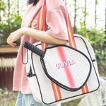 Sac de Pickleball en Néoprène Rayé Personnalisé avec Nom Brodé Cadeau Anniversaire Noël pour Amateurs de Pickleball