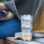 Vaso de 20oz Personalizado Bestie Friendship Tolerating Idiots And Keeping Each Other Sane Regalo Bestie