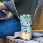 Henkilökohtainen Tiki Bar Summer Beach Holiday Rakastan sinua rannalle ja takaisin 20oz Tumbler Bestie Lahja Päivittäinen käyttö