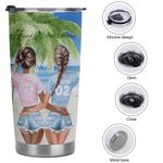 Vaso Personalizado Bestie Beber Juntos Verano Playa Picnic Vacaciones 20oz Vaso Bestie Regalo para Bebidas Calientes y Frías 8