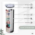 Personalized Besties Will Always Be Connected By Heart Straight Skinny Tumbler Gift for Sister