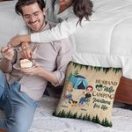 Personalizado Marido y Mujer Camping Socios para la Vida Funda de Almohada Regalo para Camping Pareja Dormitorio Decoración