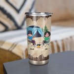 Pareja Personalizada Siéntate junto a la hoguera y bebe Vaso de 20oz Cumpleaños Regalo de Aniversario para Pareja