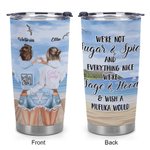 Personalisierte Wir sind nicht Zucker und Gewürz alles schön Sommerurlaub 20oz Becher Geschenk für beste Freundin für heiße und kalte Getränke