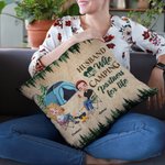 Personalizado Marido y Mujer Camping Socios para la Vida Funda de Almohada Regalo para Camping Pareja Dormitorio Decoración