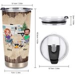 Vaso personalizado Life Is Better When You Are Camping 20oz para uso diario Regalo de cumpleaños para marido y mujer 6