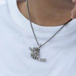 Personalized Hockey Glove Clutch Stick Pendant Necklace with Name Game Day Birthday Team Gift for Hockey Player Lover