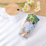 Personalized Bestie Vacation We're Sage And Hood Wish A Mufuka Would Hibiscus Flowers 20oz Tumbler Gift for Best Friend