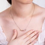 Personalised Number Necklace Sports Badge Number Necklace Dainty Sterling Silver Copper Necklace Jewellery Gift for Women Girlfriend Mother