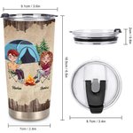Personalizado Pareja Haciendo Recuerdos Juntos Camping Fuera 20oz Vaso Regalo de Aniversario Regalo de Cumpleaños para Pareja Marido y Mujer