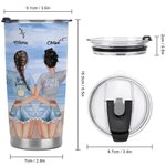 Personalizowany kubek na gorące i zimne napoje We're Sister By Heart Girls Trip With Natural Scenery 20oz Tumbler Bestie Gift