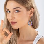 Gepersonaliseerde Paar Verjaardag Cijfers Confetti Dots Acryl Oorbellen Sieraden Verjaardag verklaring Dangles Verjaardag Verjaardag Party Gift voor haar