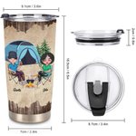 Pareja Personalizada Siéntate junto a la hoguera y bebe Vaso de 20oz Cumpleaños Regalo de Aniversario para Pareja