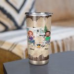 Vaso personalizado Life Is Better When You Are Camping 20oz para uso diario Regalo de cumpleaños para marido y mujer 2