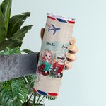 Personalized Besties Will Always Be Connected By Heart Straight Skinny Tumbler Gift for Sister