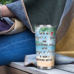 Henkilökohtainen rantabaari Travel Emme ole sokeria ja maustetta Cool Bestie lainaus 20oz Tumbler syntymäpäivälahja Päivittäinen käyttö