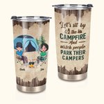 Pareja Personalizada Siéntate junto a la hoguera y bebe Vaso de 20oz Cumpleaños Regalo de Aniversario para Pareja