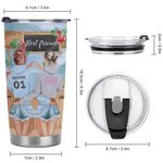 Henkilökohtainen rantabaari Travel Emme ole sokeria ja maustetta Cool Bestie lainaus 20oz Tumbler syntymäpäivälahja Päivittäinen käyttö
