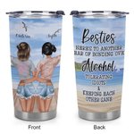 Vaso de 20oz Personalizado Bestie Friendship Tolerating Idiots And Keeping Each Other Sane Regalo Bestie