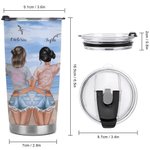 Vaso de 20oz Personalizado Bestie Friendship Tolerating Idiots And Keeping Each Other Sane Regalo Bestie