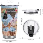 Vaso personalizado Seaside Vacation Travel With My Sister By Heart 20oz Vaso regalo para amigo uso diario 7