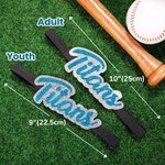 Gepersonaliseerde Glitter Naam Stretchy Hoofdbanden voor Jeugd Team Sport School Dance Cheer Haar Accessoire