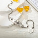 Personalised Star of Life Adjustable Medical Emergency Alert ID Bracelet with Engraved Text Birthday Gift for Diabetes Allergy Epilepsy Women
