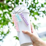 Personalisierte Acryl Name Schlüsselanhänger für Rucksack Gepäcktasche